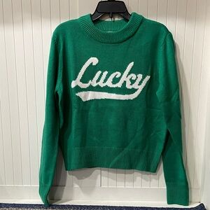 Grayson Threads Green Crew Neck Sweater